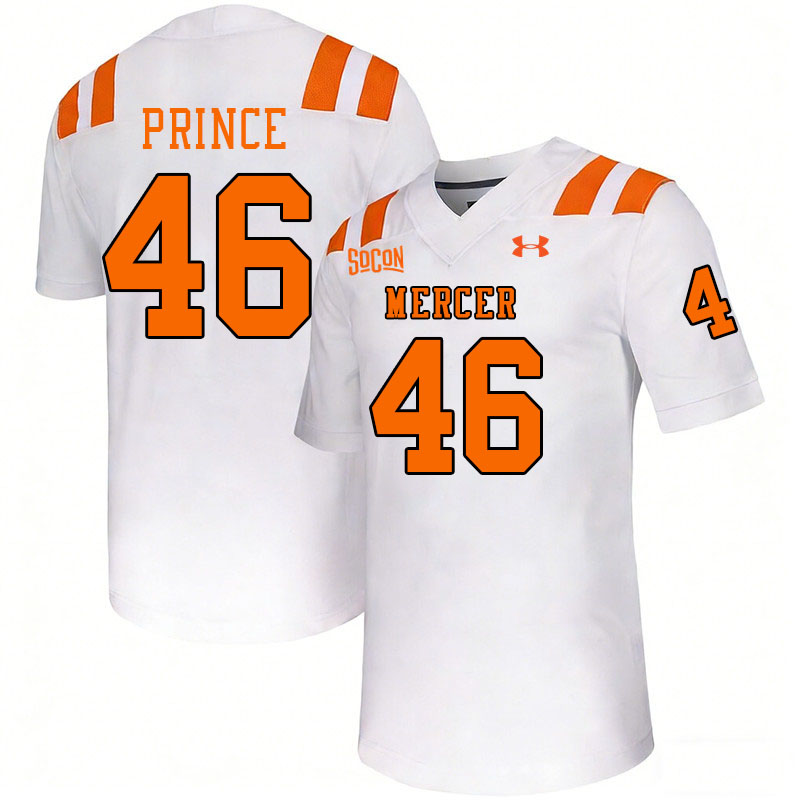 Mercer Bears #46 Isaac Prince College Football Jerseys,Uniforms Stitched-White